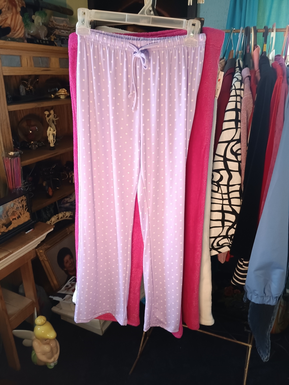 Women's Lavender Polka Dot Pajama Pants - Comfortable Sleepwear